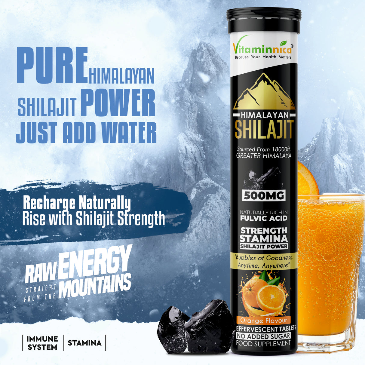 Vitaminnica Shilajit Gold + Max Delay Effervescent Tablets Combo | Shilajit, Ashwagandha, Gokhru, Saffron, Korean Ginseng, Maca Root, Ginkgo Biloba, Arginine & Tribulus | Energy, Strength & Stamina Support | 40 Effervescent Tablets