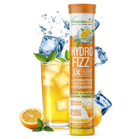 Vitaminnica Hydro Fizz- 20 Effervescent Tablets | Ultimate Hydration, Electrolytes & Vitamin Boost