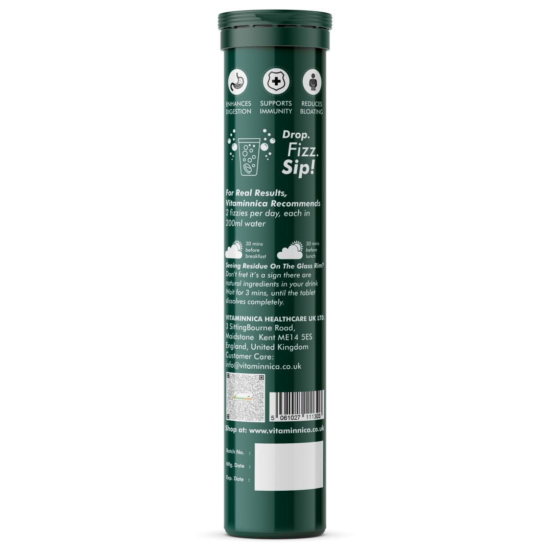 Vitaminnica ACV Moringa Effervescent- 15 Tablets Mixberries Buy 2 Get 1 Free | Supports Digestion, Detox & Weight Management