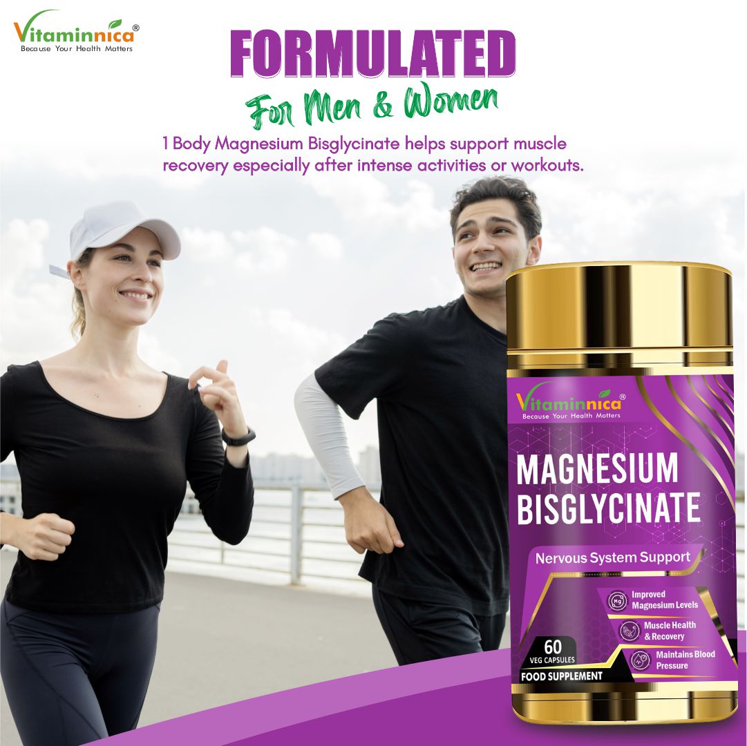 General Wellness Bundle-Vitaminnica Biotin+ Magnesium Bisglycinate+ Iron+Folic Acid- 180 Capsules