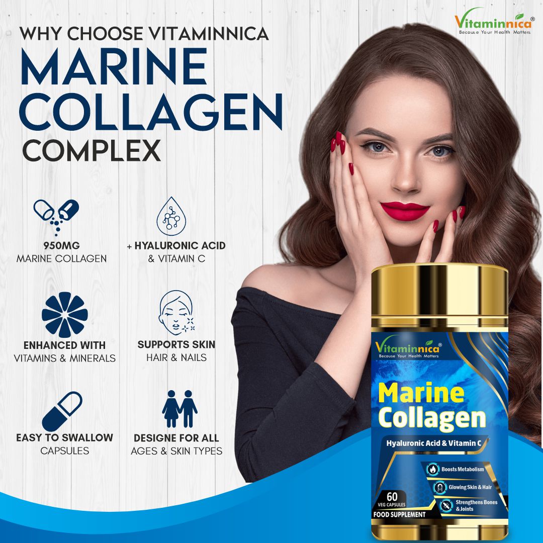 Vitaminnica Her Health+ Marine Collagen+ Multi Vita Women- Combo Pack| 180 Capsules