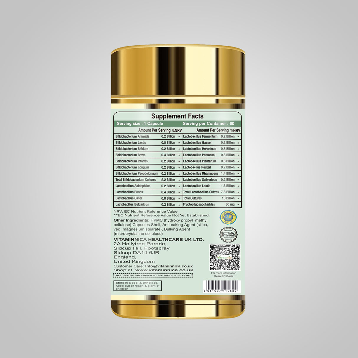 Vitaminnica Vita Gut Probio- 60 Capsules