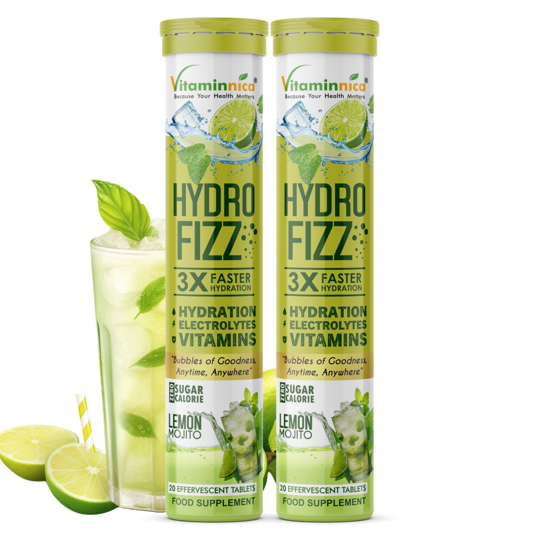 Vitaminnica Hydro Fizz- 20 Effervescent Tablets | Ultimate Hydration, Electrolytes & Vitamin Boost