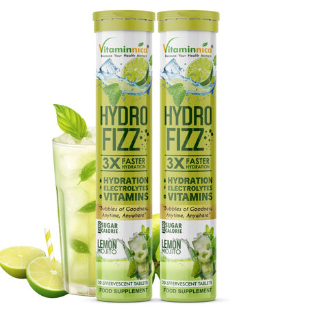 Vitaminnica Hydro Fizz- 20 Effervescent Tablets | Ultimate Hydration, Electrolytes & Vitamin Boost