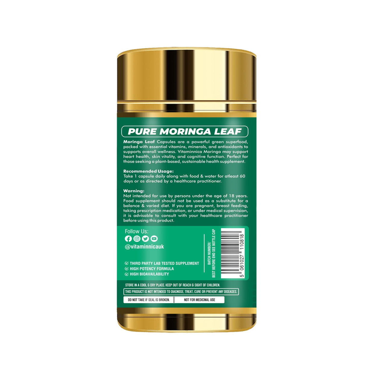 Vitaminnica Moringa Leaf- 60 Capsules