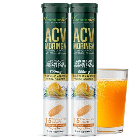 Vitaminnica ACV Moringa Effervescent- 15 Tablets | Supports Digestion, Detox & Weight Management