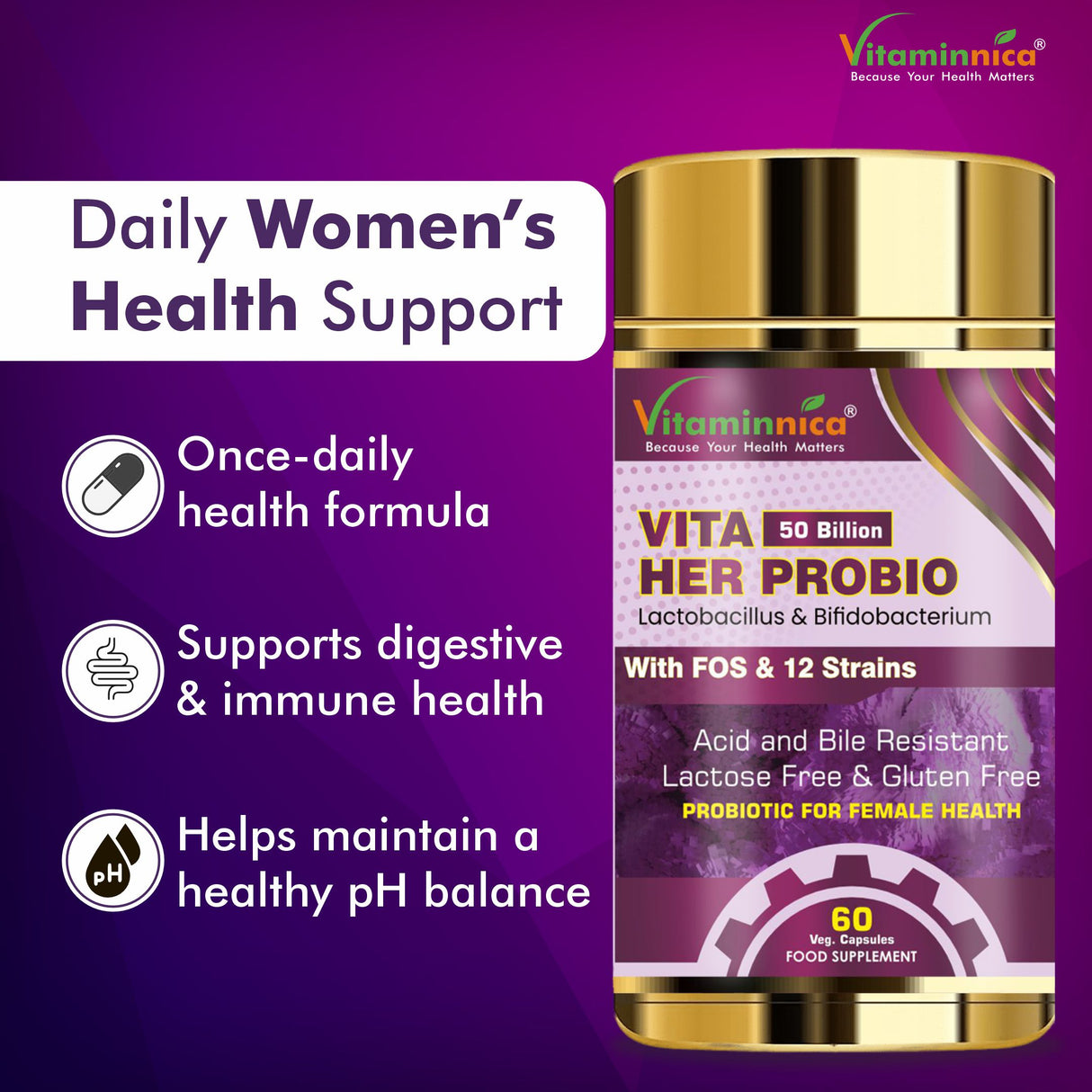 Vitaminnica Vita Her Probio- 60 Capsules
