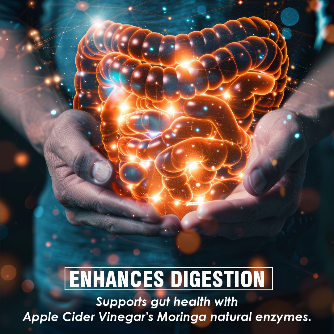 Vitaminnica ACV Moringa Effervescent- 15 Tablets Orange Buy 2 Get 1 Free | Supports Digestion, Detox & Weight Management