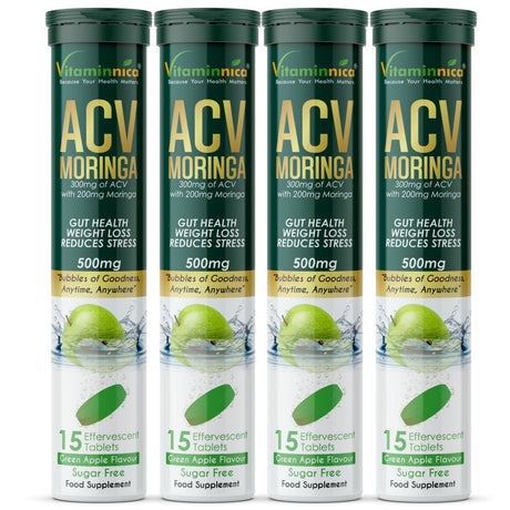 Vitaminnica ACV Moringa Effervescent- 15 Tablets | Supports Digestion, Detox & Weight Management