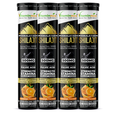 Vitaminnica Shilajit- 20 Effervescent Tablets – Natural Energy, Strength & Stamina Booster for Men & Women | Himalayan Shilajit Extract with Fulvic Acid for Vitality & Performance