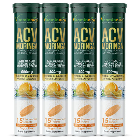 Vitaminnica ACV Moringa Effervescent- 15 Tablets | Supports Digestion, Detox & Weight Management