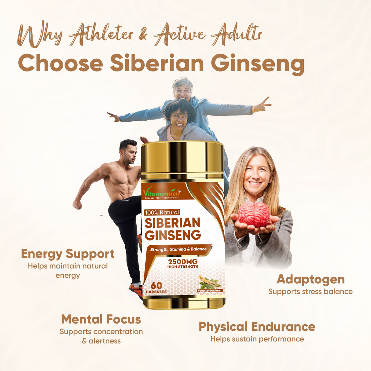 Vitaminnica Sibirischer Ginseng – 60 Kapseln