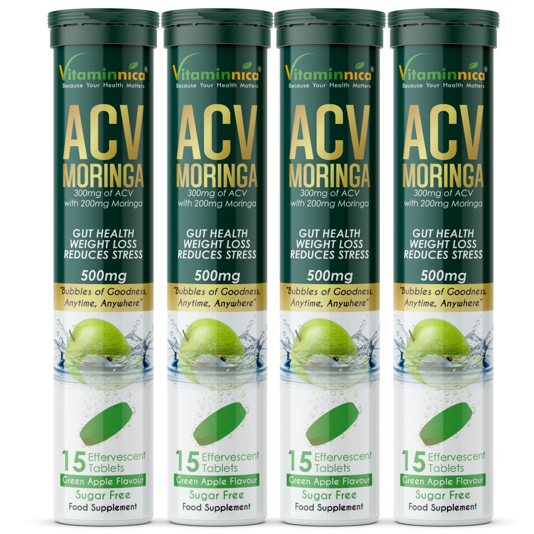 Vitaminnica ACV Moringa Effervescent- 15 Tablets | Supports Digestion, Detox & Weight Management