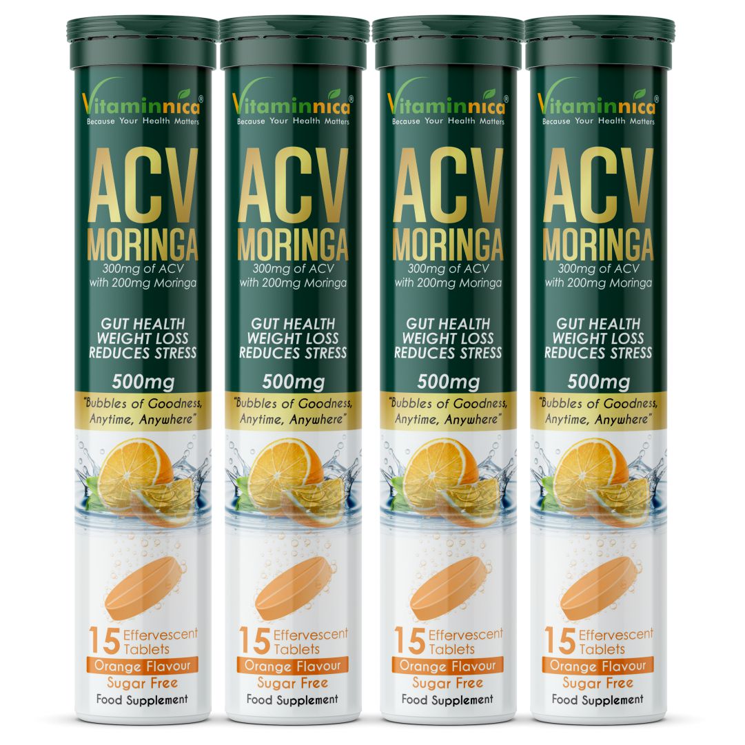Vitaminnica ACV Moringa Effervescent- 15 Tablets | Supports Digestion, Detox & Weight Management