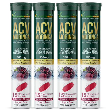 Vitaminnica ACV Moringa Effervescent- 15 Tablets | Supports Digestion, Detox & Weight Management