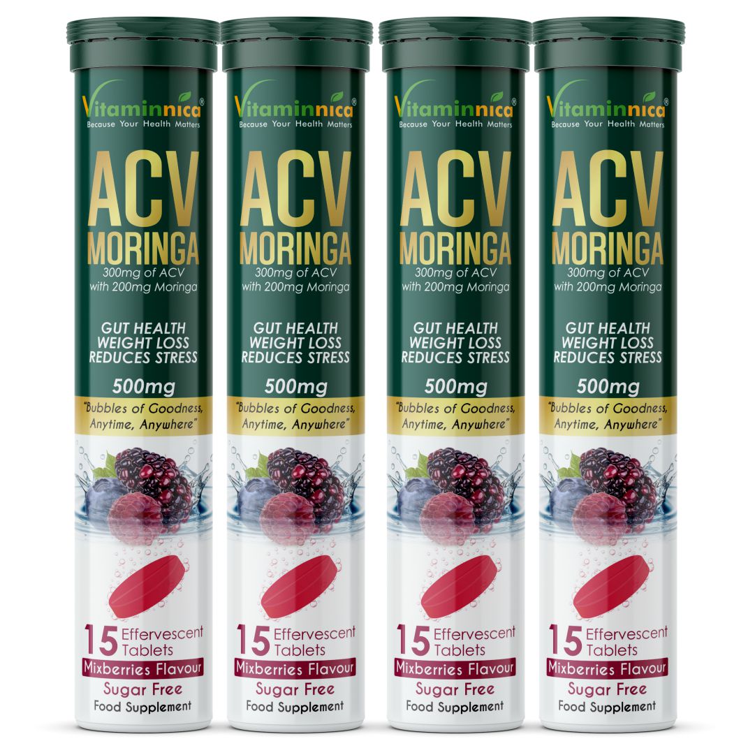Vitaminnica ACV Moringa Effervescent- 15 Tablets | Supports Digestion, Detox & Weight Management