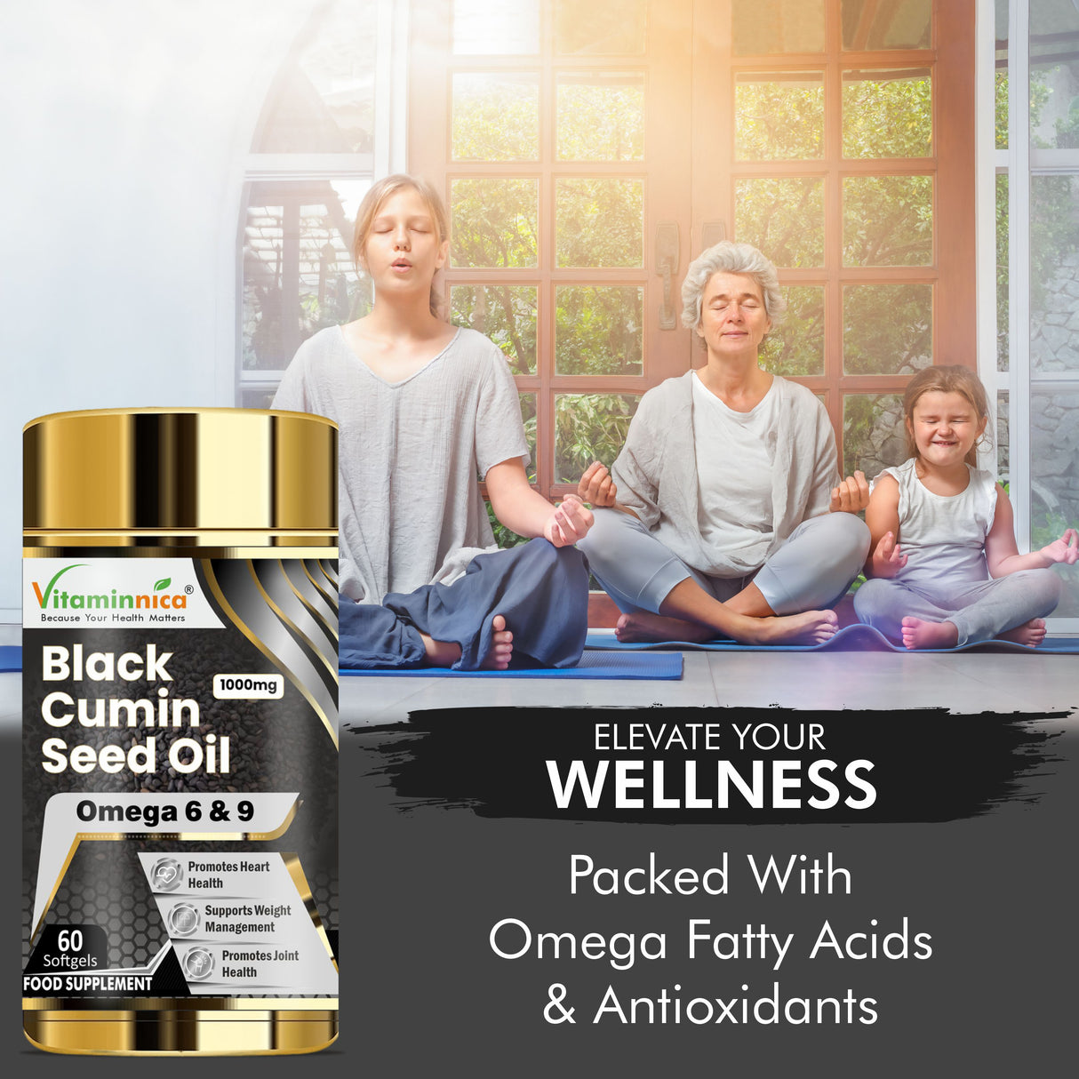 Vitaminnica Black Cumin Seed Oil 1000mg - 60 Capsules