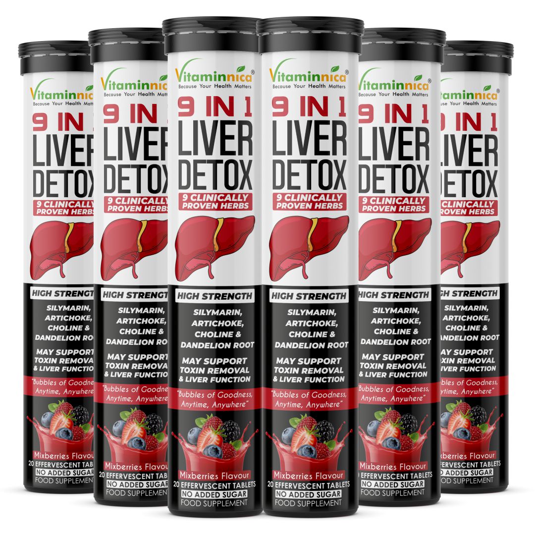 Vitaminnica 9-in-1 Liver Detox- 20 Effervescent Tablets – Advanced Liver Cleanse