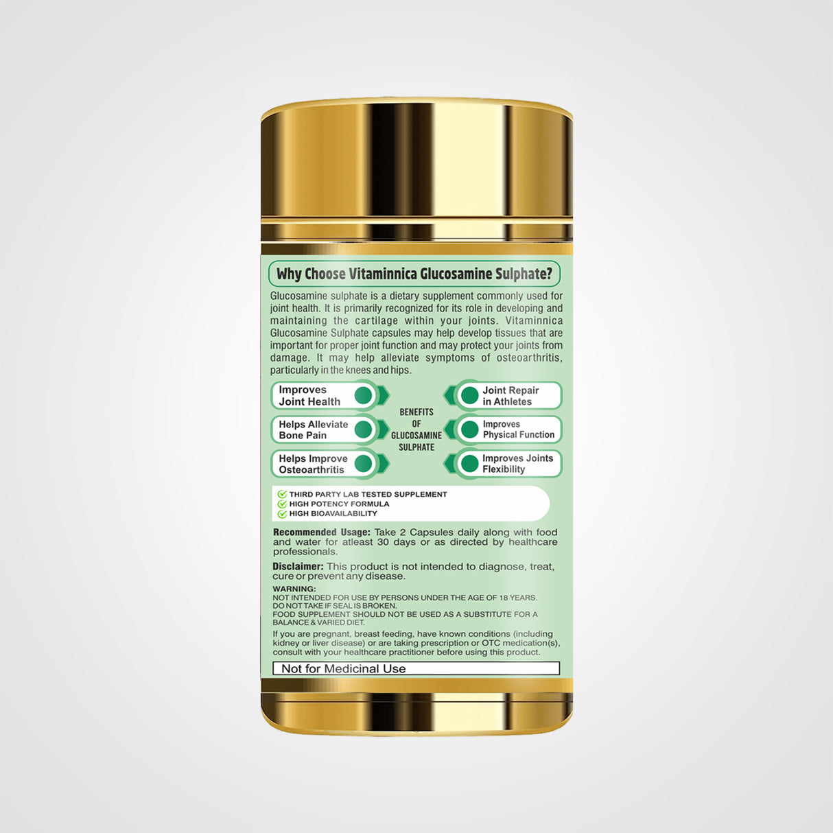 Vitaminnica Glucosamine Sulphate- 60 Capsules