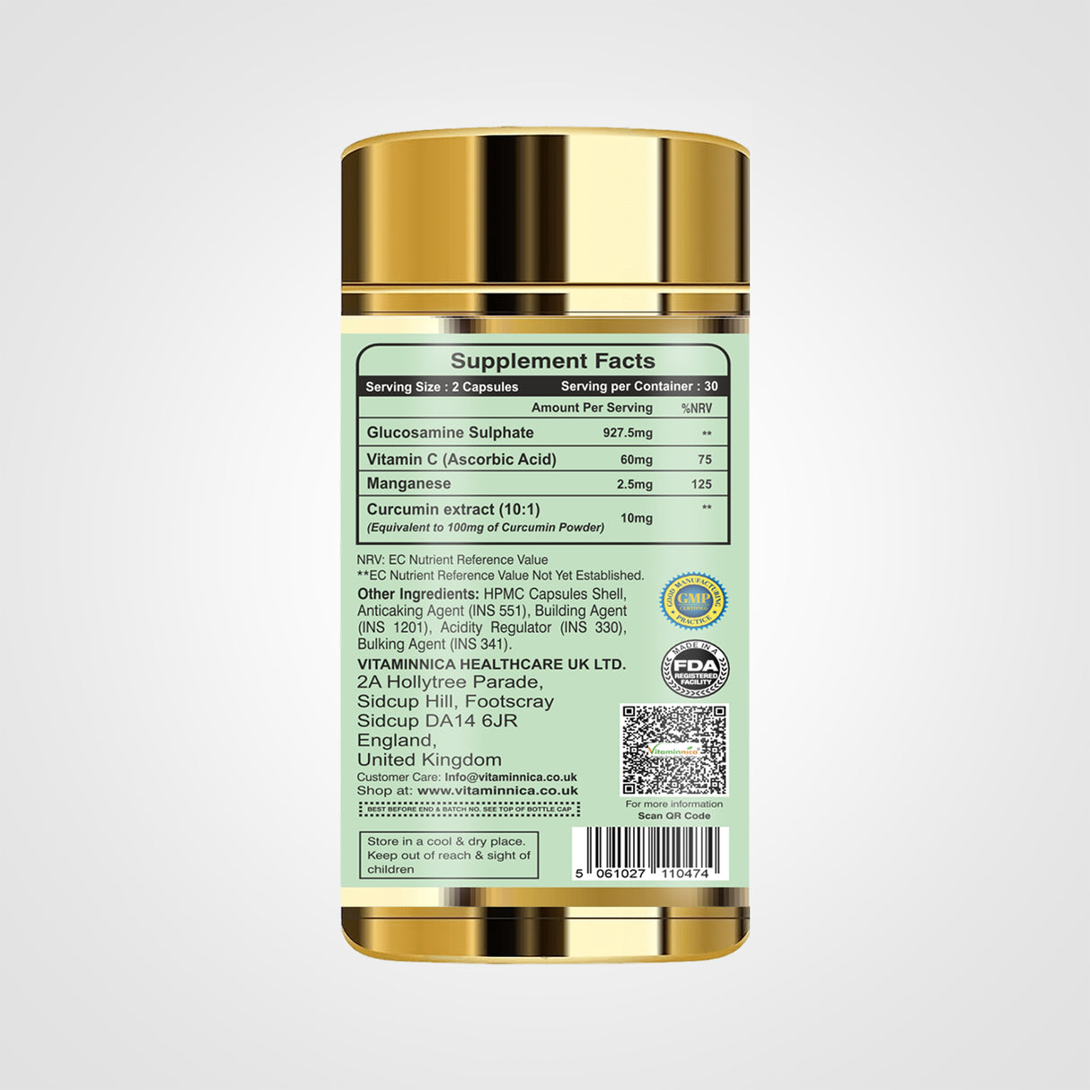 Vitaminnica Glucosamine Sulphate- 60 Capsules