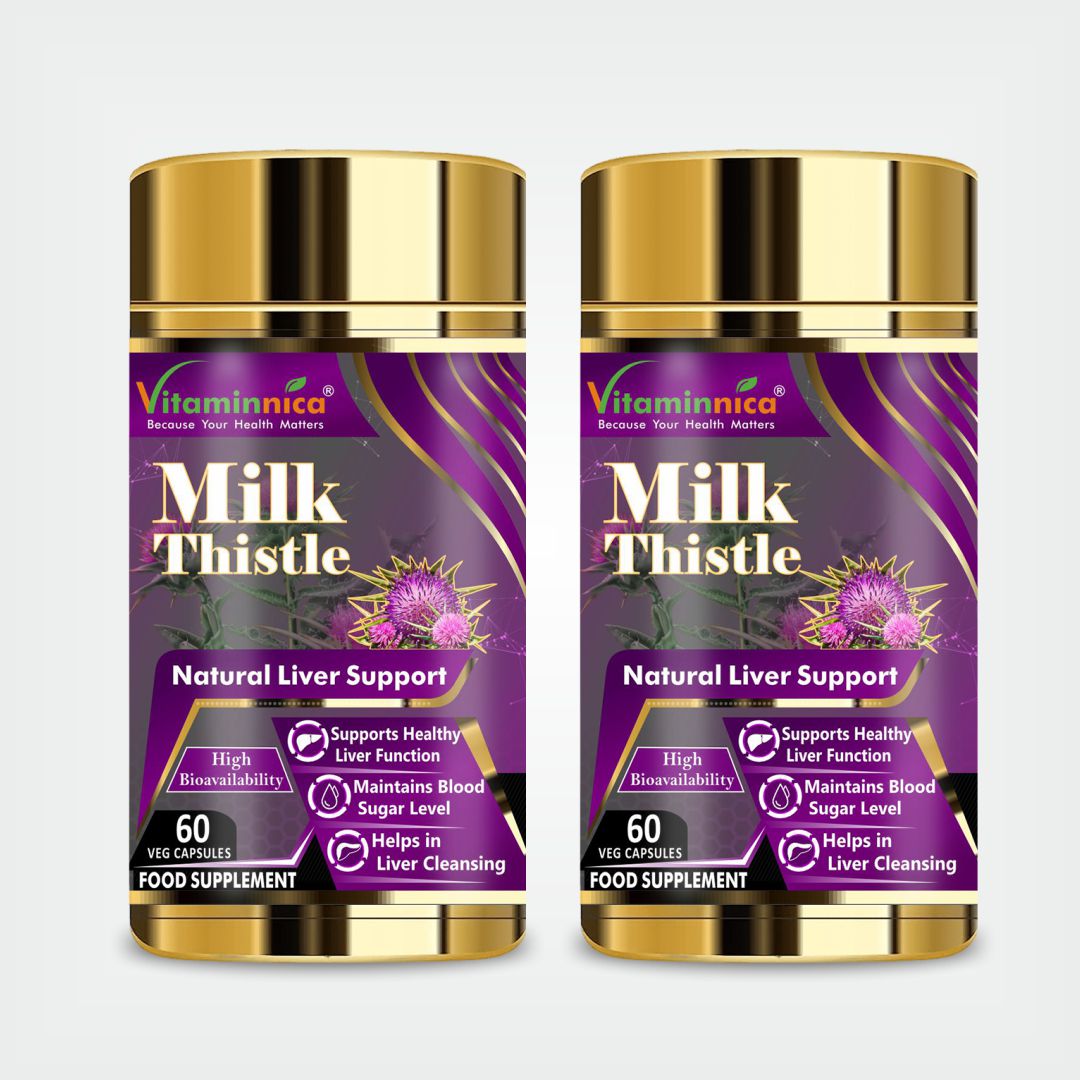 Vitaminnica Milk Thistle- Natural Liver Support- 60 Capsules