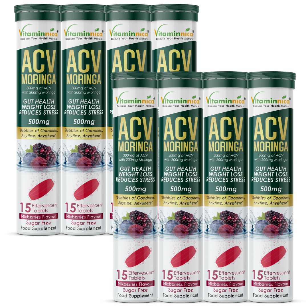 Vitaminnica ACV Moringa Effervescent- 15 Tablets | Supports Digestion, Detox & Weight Management