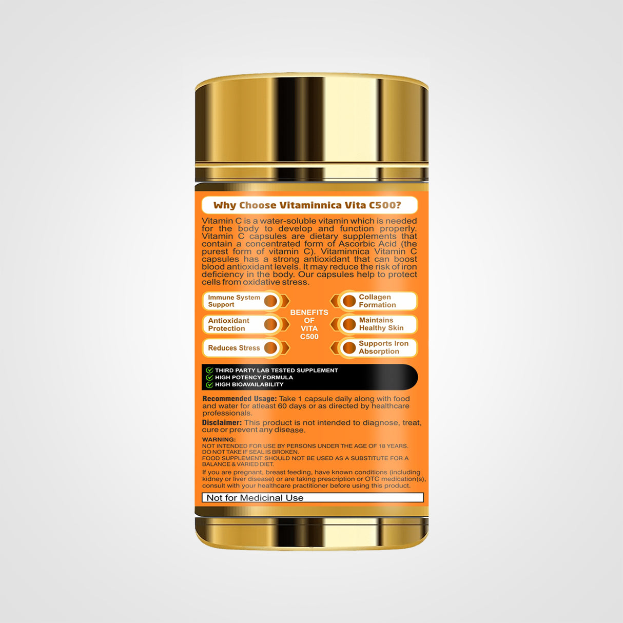 Vitaminnica Vita C 500mg- 60 Capsules