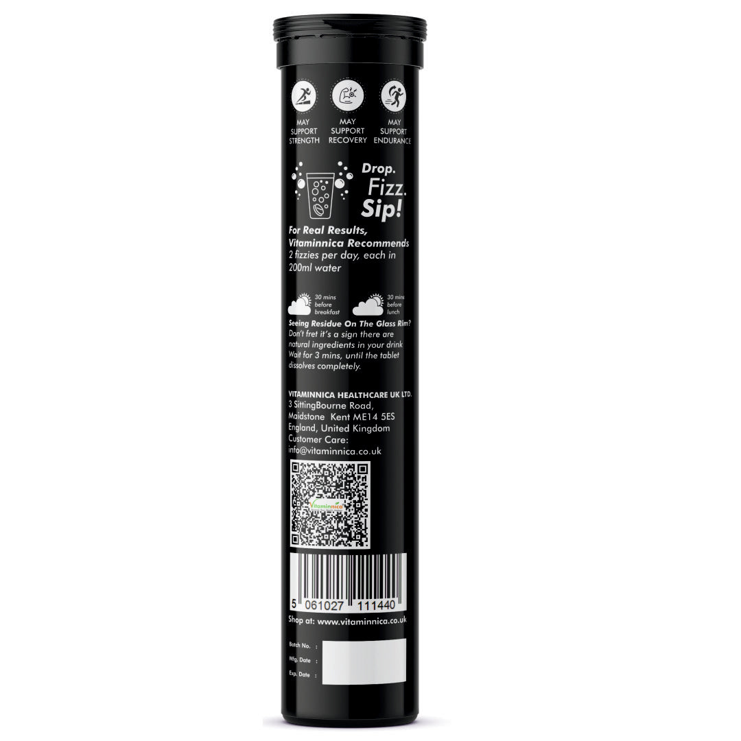 Vitaminnica Shilajit Gold- 20 Effervescent Tablets | Ashwagandha, Gokhru, Saffron & Swarna Bhasma (Gold Dust) for Natural Vitality, Strength & Performance Booster