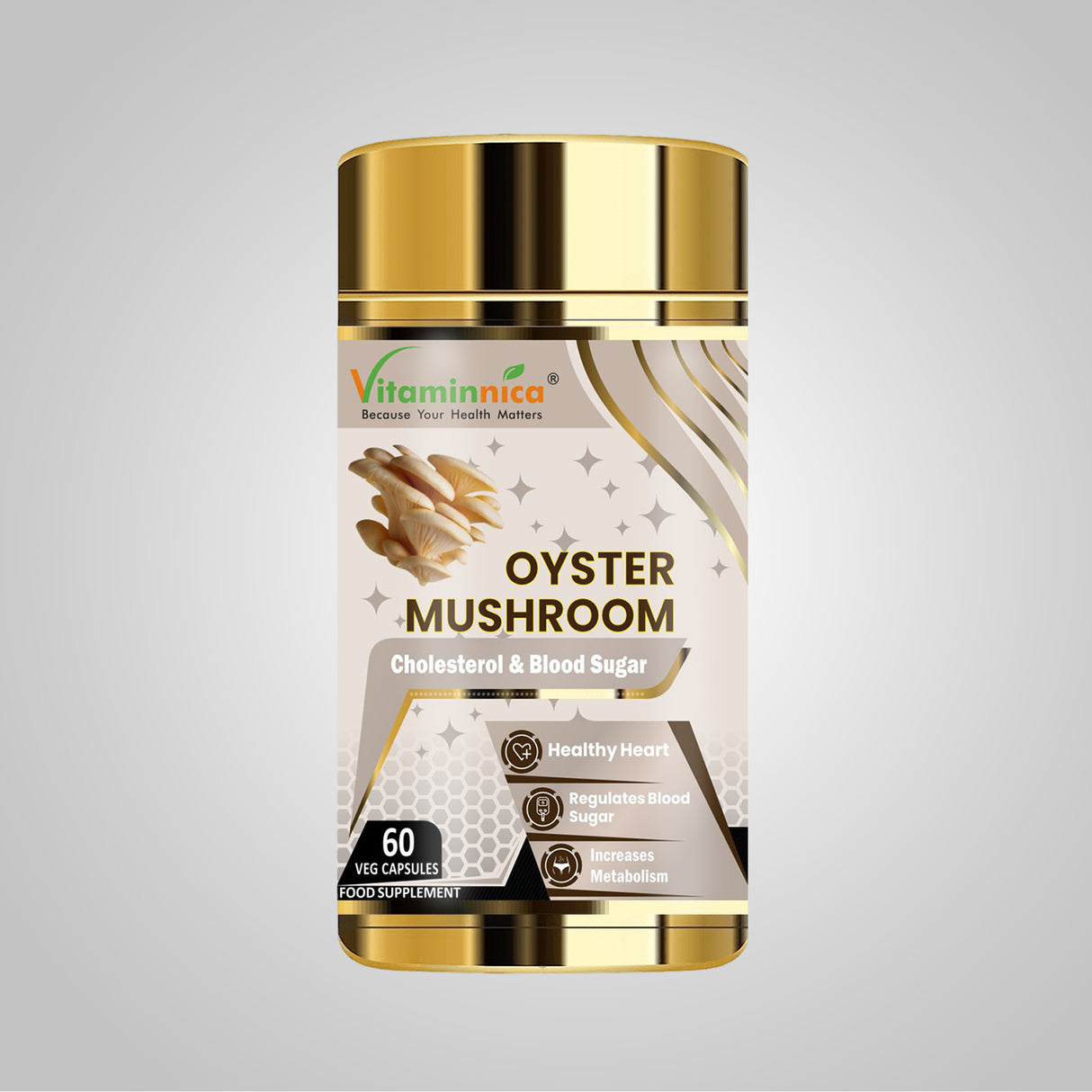 Vitaminnica Oyster Mushroom Supplement - 60 Capsules