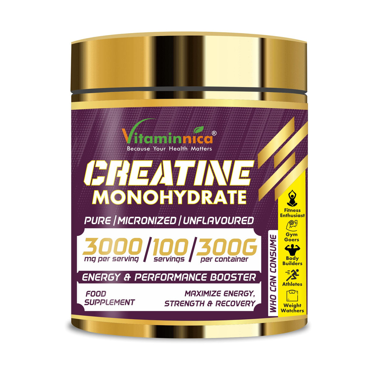 Vitaminnica Kreatin-Monohydrat-Pulverform – geschmacksneutral