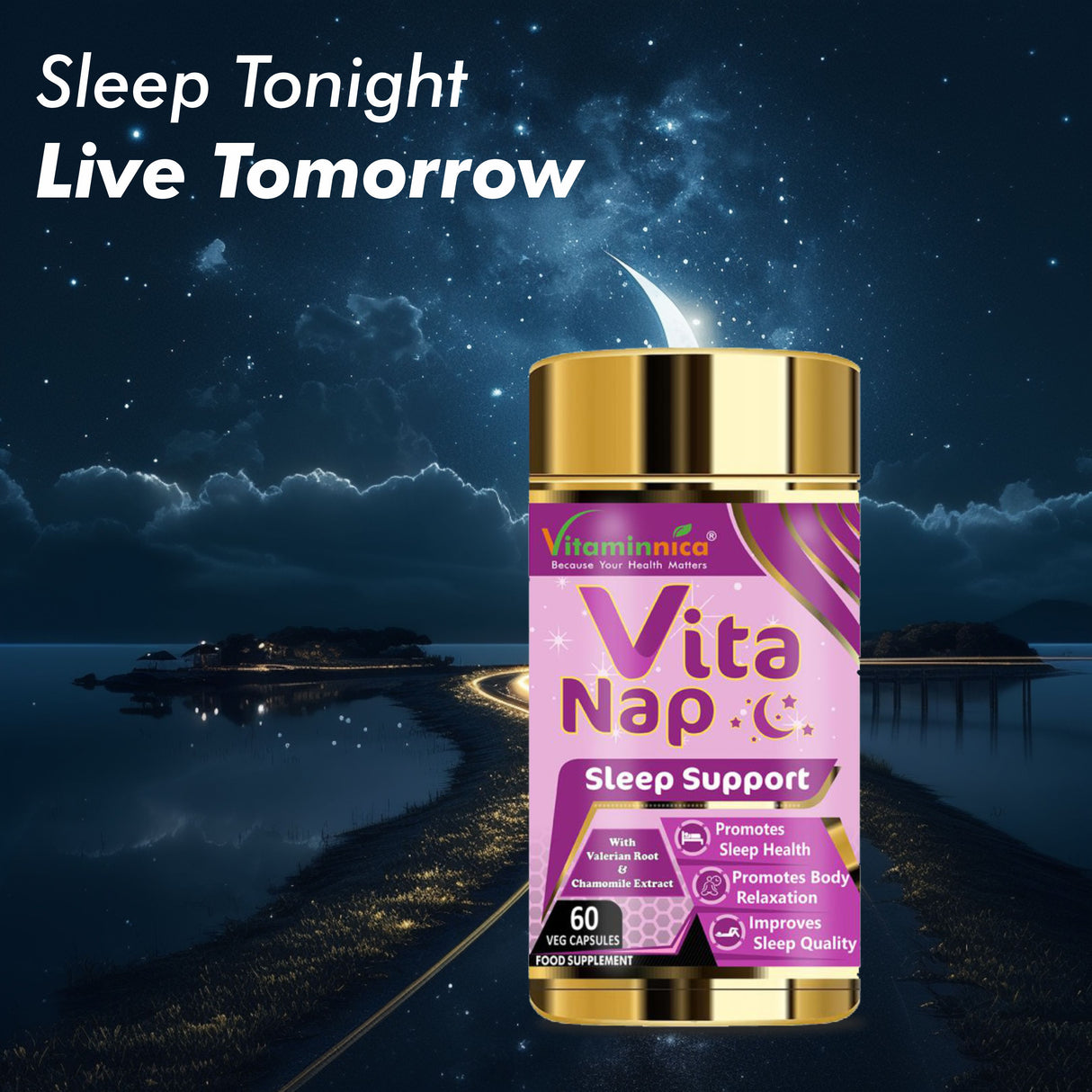 Vitaminnica Vita Nap- Natural Sleep Support- 60 Capsules