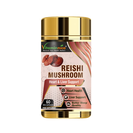 A bottle of Reishi Mushroom capsules