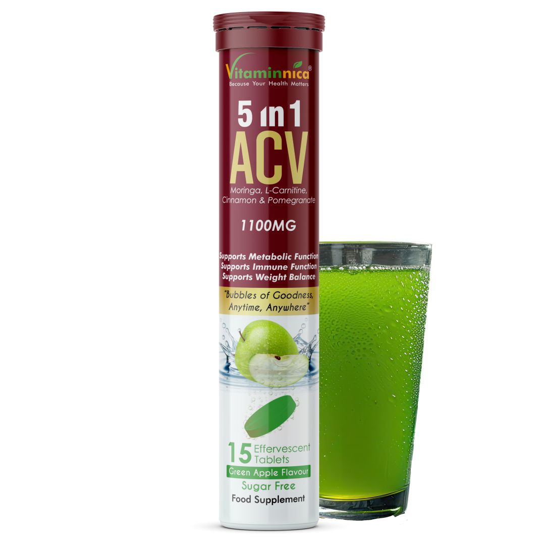 Vitaminnica ACV Moringa 5-in-1- 15 Effervescent Tablets – Ultimate Detox & Metabolism Booster