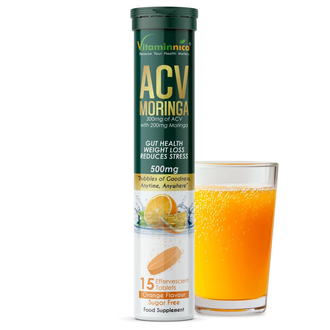 Vitaminnica ACV Moringa Effervescent- 15 Tablets | Supports Digestion, Detox & Weight Management