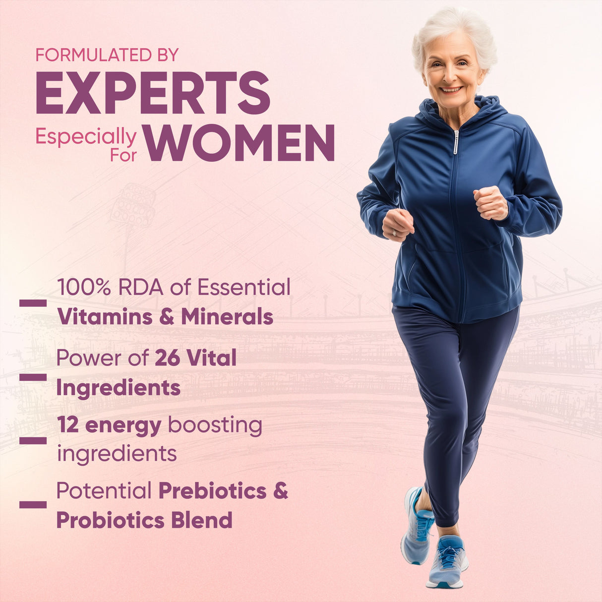 Vitaminnica Multi Vita Women (Multivitamine) – Verbessert das Energieniveau – 60 Tabletten