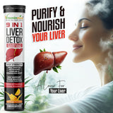 Vitaminnica 9 in 1 Liver Detox Effervescent Tablets Orange Flavour – Buy 2 Get 1 Free | Liver Cleanse, Detox, Antioxidant & Digestive Support | Vegan, Sugar Free