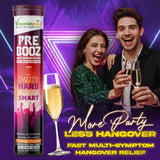Vitaminnica Pre Booz Anti-Hangover Effervescent Tablets Orange Flavour – Buy 2 Get 1 Free | Hydration, Electrolytes, Vitamins & Liver Support | Before & After Alcohol Supplement