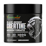 Vitaminnica Pure Creatine Monohydrate Powder- 33 Servings High Strength Formula for Men & Women | Premium Pre Post Workout Fitness Shake Supplement