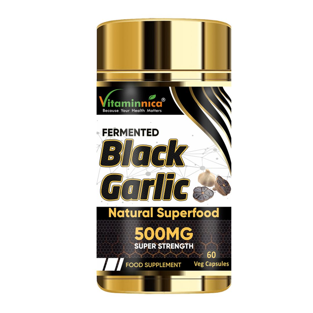 Vitaminnica Schwarzer Knoblauch – Bessere Immunität und Herzgesundheit – 60 Kapseln