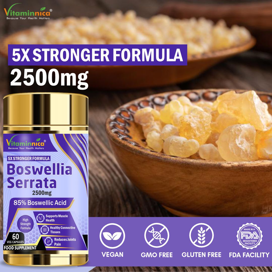 Vitaminnica Boswellia Serrata 2500mg (5:1 Extract)- 60 Vegan Capsules