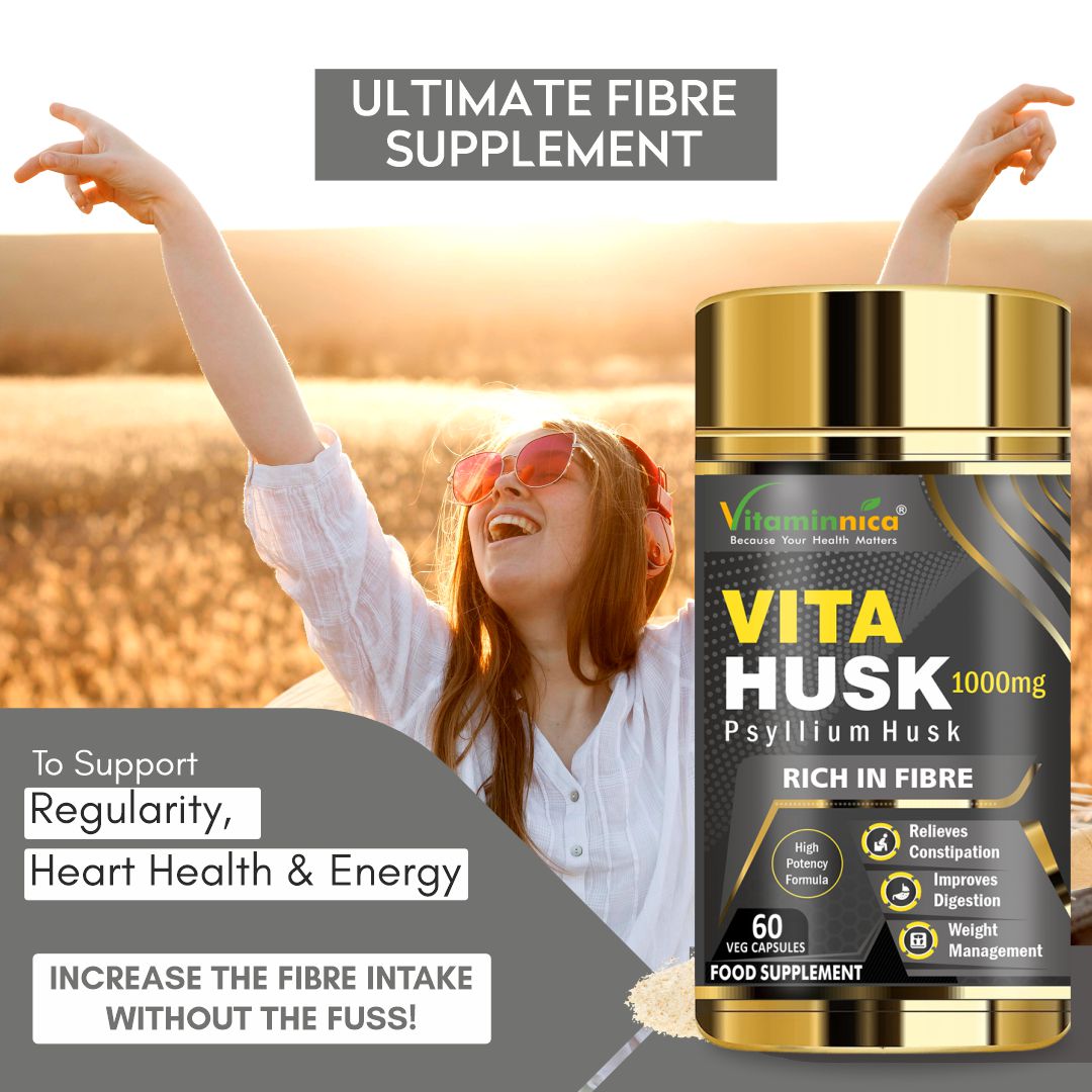 Vitaminnica Vita Husk Flohsamenschalen – 60 Kapseln