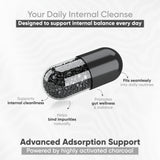 Vitaminnica Activated Charcoal 300mg- Supports Detox & Gas Relief- 60 Capsules
