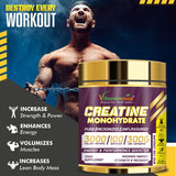 Vitaminnica 100% Pure Creatine Monohydrate Powder for Performance and Muscle Power |100 Servings, 300g