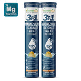 Vitaminnica Magnesium 3-in-1- 15 Effervescent Tablets | Malate, Glycinate & Citrate for Muscle Health, Relaxation and Stress