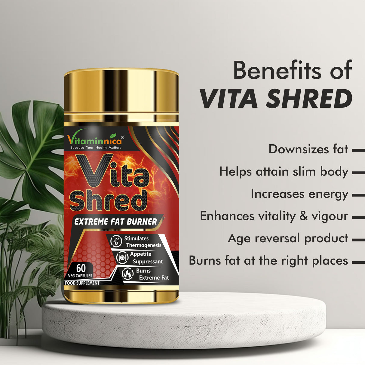 Men's Performance Bundle- Vitaminnica Multi Vita Men+ Korean Ginseng+ Vita Shred Extreme Fat Burner- 180 Capsules