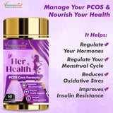 Women PCOS Care Bundle- Vitaminnica Multi Vita Women+ Her Health+ Iron+Folic Acid- 180 Capsules
