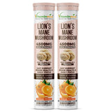 Vitaminnica Lion’s Mane Mushroom- 20 Effervescent Tablets | Brain Boost, Focus, Memory & Cognitive Support | Natural Nootropic Supplement | Mental Clarity, Nerve Health & Mood Enhancer | Vegan & Sugar-Free Tablets