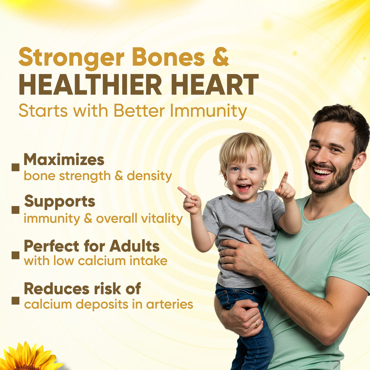 Vitaminnica Vitamin D3+K2 – Verbessert die Knochengesundheit – 60 Kapseln