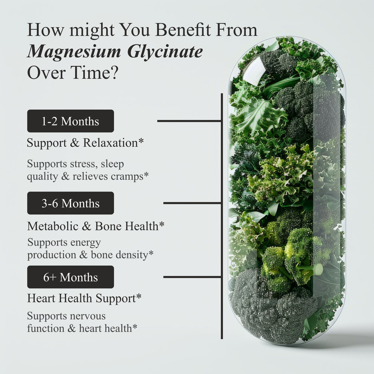 Vitaminnica Magnesium Glycinate 3 in 1- 90 Capsules