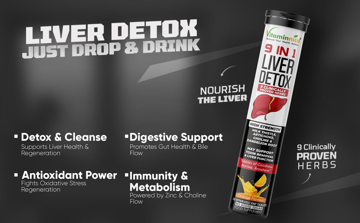 Vitaminnica 9in1 Liver Detox- 20 Effervescent Tablets